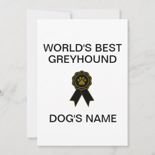 Convites O melhor Design de galgos do mundo personalizável