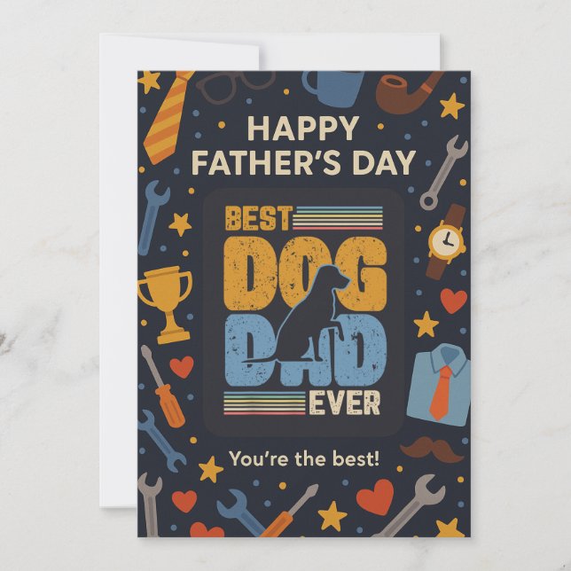Convites O Melhor Pai De Cachorro Alguma Vez Oferta De Dia  (Frente)
