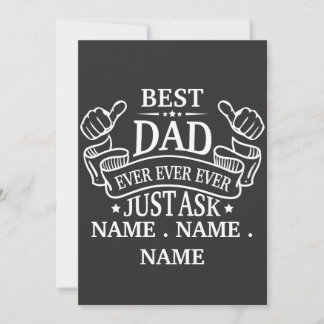 Convites O melhor Pai personalizável já perguntou o nome da