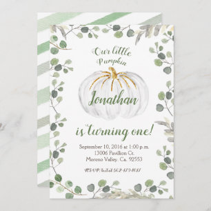 Convites O menino nossa abóbora está girando uma hortaliça