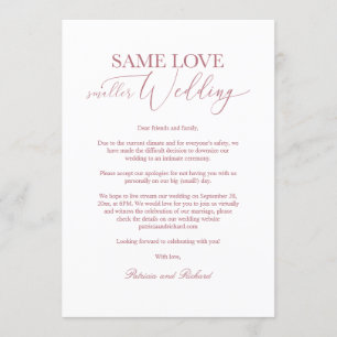Convites O Mesmo Amor Casamento Menor Reduzir o Casamento E