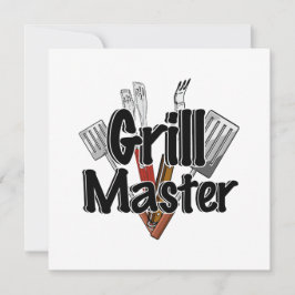 Convites O Mestre de Grill com Ferramentas de CHURRASCO