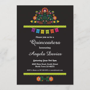 Convites O mexicano da festa de aniversário de Quinceañer