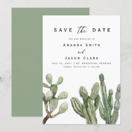 Convites O Moderno Deserto De Cactus Boho Salva O Casamento