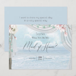 Convites O moderno Elegante Beach Arbor É Minha Madrinha de