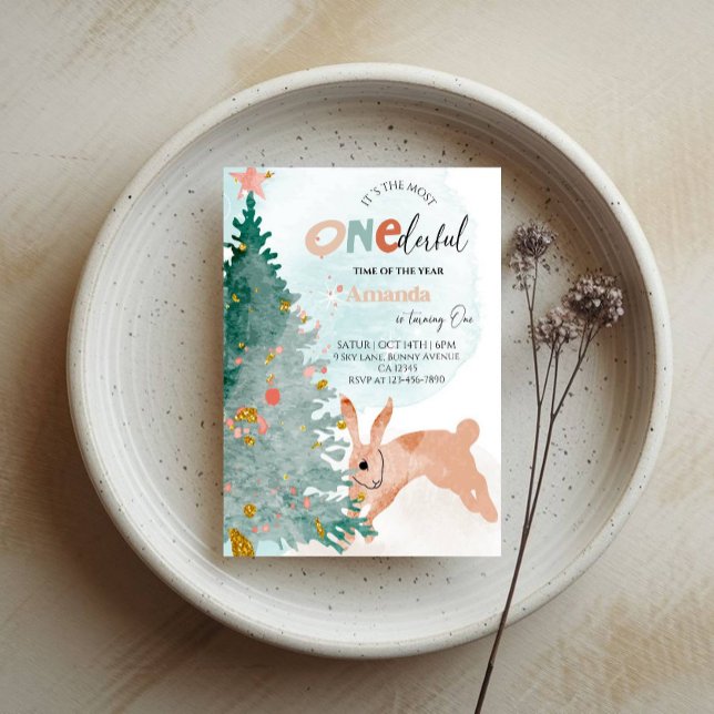 Convites O Momento Mais Onederful – Aniversário de 1 ano de (Criador carregado)