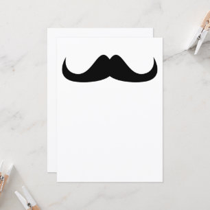 Convites O moustache preto legal customizável do guiador