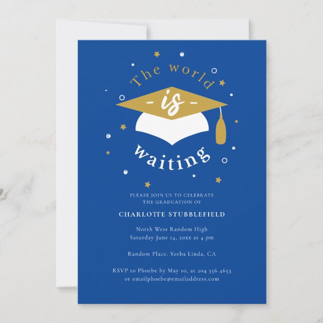 Convites O Mundo do Partido da Graduação 2025 está Esperand (Frente)