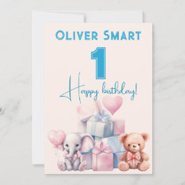 Convites O mundo mágico de 1 celebração