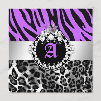 Convites O n de 311 diamantes de Zebra-Leo Tique beija o