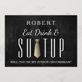 Convites O naipe de quadro negro será meu padrinho de casam