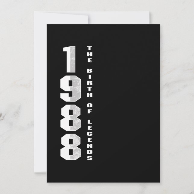 Convites O Nascimento das Legendas 1988 32 e Presente de An (Frente)