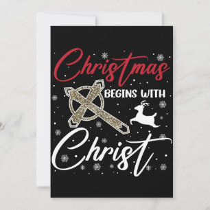 Convites O Natal Começa Com Cristo Xmas Cristão