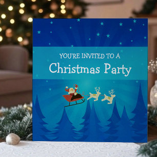 Convites O Natal da cena do inverno do papai noel convida