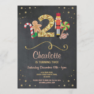 Convites O Natal ò giz de dois feriados do aniversário