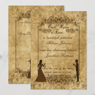 Convites O noivo da noiva do casamento vintage uma vez em