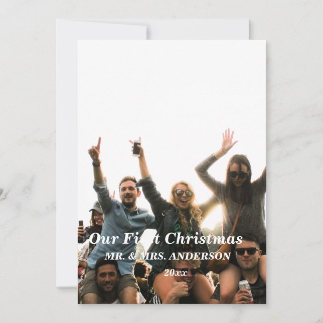 Convites o nosso primeiro natal como senhor e senhora (Frente)