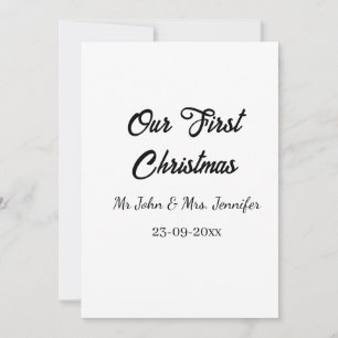 Convites O nosso primeiro Natal, Sr. e Sra. casal, data