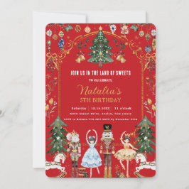 Convites O Nutcracker Natal vintage Balé Aniversário
