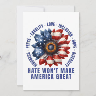 Convites O ódio não vai fazer o Excelente da América