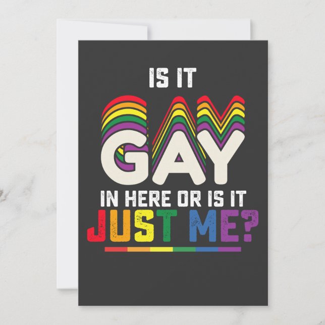 Convites O Orgulho LGBT É Gay Aqui Ou Sou Só Eu (Frente)