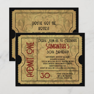 Convites O ouro feito sob encomenda do vintage admite