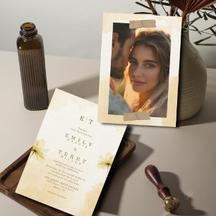 Convites O Ouro Hour Grace Foto e Casamento Monograma