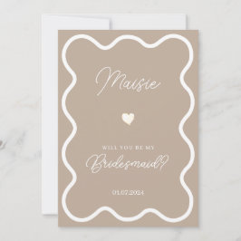 Convites O ouro neutro será minha proposta de madrinha