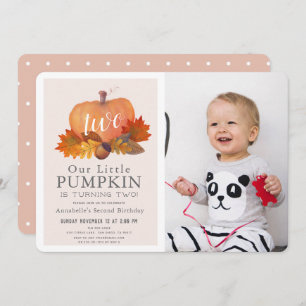 Convites O outono de Pumpkin deixa segundo aniversário de f