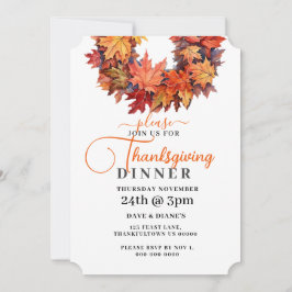 Convites O outono Vermelho e Laranja deixa o guincho de açã