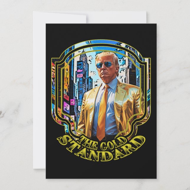 Convites O Padrão Dourado - Presidente Trump 2024 (Frente)