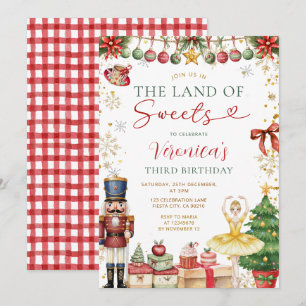Convites O País dos Doces Nutcracker Natal Aniversário