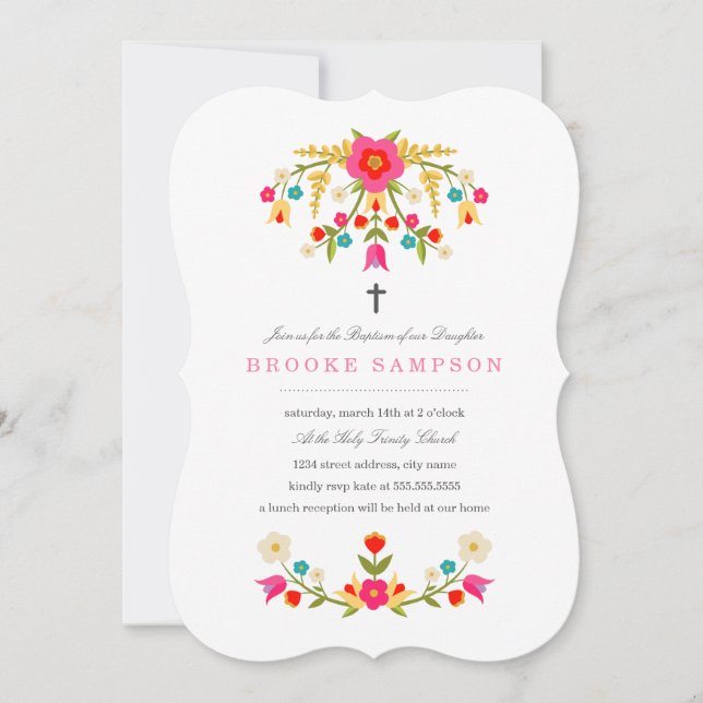 Convites O país floresce o baptismo (Frente)