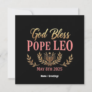 Convites O Papa deus abençoe Leo Celebra Novo Papa 8 de mai