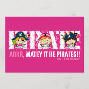 Convites O partido bonito dos piratas convida