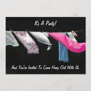 Convites O partido convida: Vindo pendure para fora