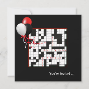 Convites O partido das palavras cruzadas convida