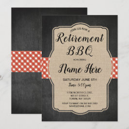Convites O partido de aposentadoria convida o vermelho de