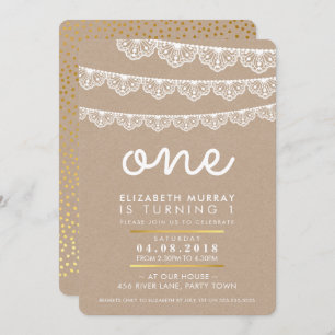 Convites O partido de primeiro aniversario BONITO CONVIDA a