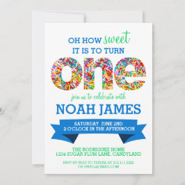 Convites O partido de primeiro aniversario do tema dos