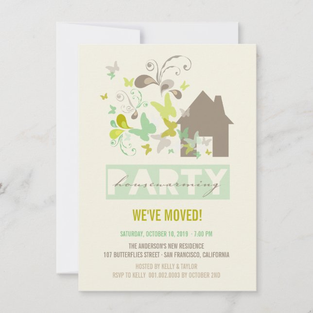 Convites O Partido do Aquecimento da Casa de Queimadas das  (Frente)