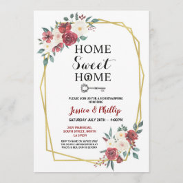 Convites O partido do Housewarming floresce o vermelho Home
