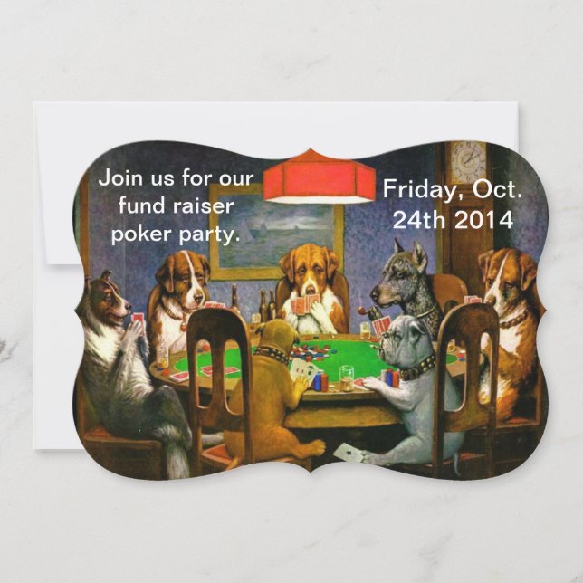 Convites O partido do póquer convida (Frente)