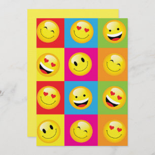 Convites O Partido Emoji Smilie Enfrenta Noite De Rave Na C