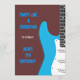 Convites O partido gosta de um Rockstar azul