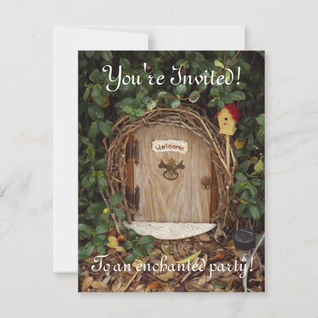 Convites O partido Mystical da porta do jardim do gnomo (Frente)