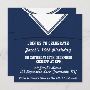 Convites O partido temático do jérsei do futebol convida o