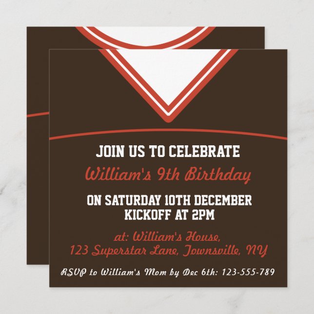 Convites O partido temático do jérsei do futebol convida o (Frente/Verso)