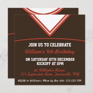 Convites O partido temático do jérsei do futebol convida o