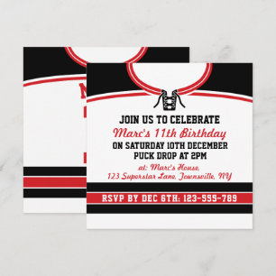 Convites O partido temático do jérsei do hóquei convida 